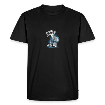 Faire de la merde de papa drôle squelette fête des pères - T-shirt Premium bio Homme - noir - Devant - Nico (187cm)