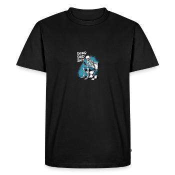 Faire de la merde de papa drôle squelette fête des pères - T-shirt Premium bio Homme - noir - Devant - Nico (187cm)