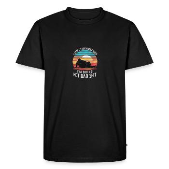 Je ne peux pas parler en ce moment, je fais de la merde de papa sexy - - T-shirt Premium bio Homme - noir - Devant - Nico (187cm)