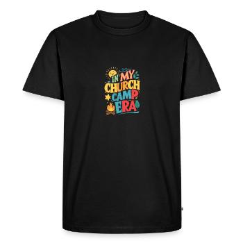 À l’époque de mon camp d’église VBS, Bible Camp Fun - T-shirt Premium bio Homme - noir - Devant - Nico (187cm)