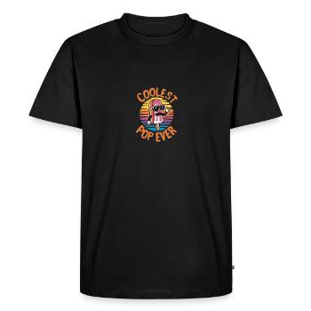 Coolest Pop Ever Fun Popsicle Dad - Men's Premium Organic T-Shirt - black - Front - Nico (187cm)