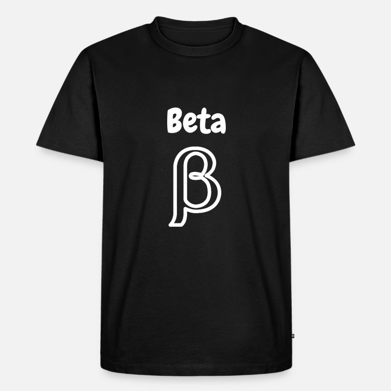 beta - Männer Premium Bio T-Shirt - Schwarz