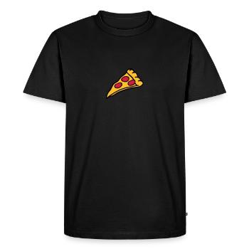 conception Pizza salami fromage - T-shirt Premium bio Homme - noir - Devant - Nico (187cm)