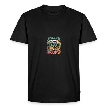 Just a girl who loves bearded dragons - Men's Premium Organic T-Shirt - black - Front - Nico (187cm)