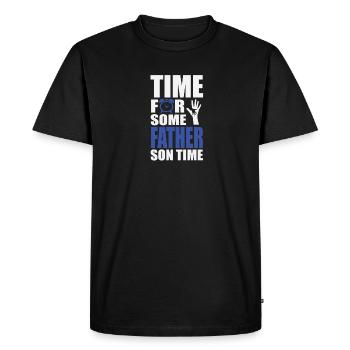 Time for some father son time - T-shirt Premium bio Homme - noir - Devant - Nico (187cm)
