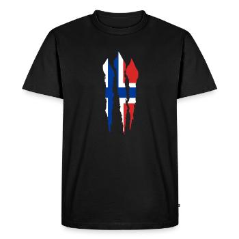 Drapeau de la Norvège Drapeau de la Scandinavie Drapeau de la Norvège - T-shirt Premium bio Homme - noir - Devant - Nico (187cm)