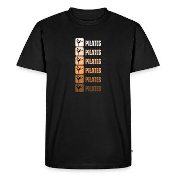 Pilates - Men's Premium Organic T-Shirt - black - Front - Nico (187cm)