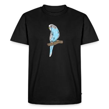 Budgerigar Perruche Oiseau Cadeau pour animaux de compagnie - T-shirt Premium bio Homme - noir - Devant - Nico (187cm)
