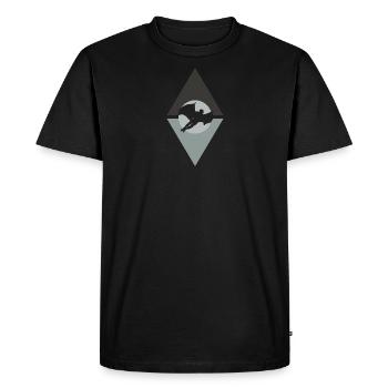Wingsuit Flying - Men's Premium Organic T-Shirt - black - Front - Nico (187cm)