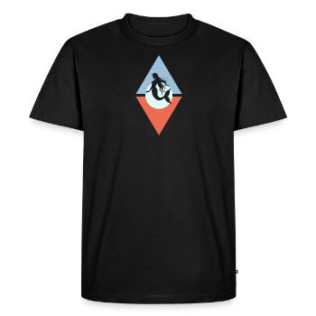 Aileron de sirène Neptune - T-shirt Premium bio Homme - noir - Devant - Nico (187cm)