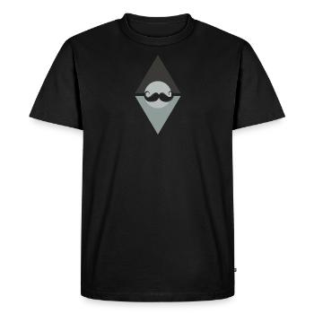 Mustache Sir Facial Hair - Men's Premium Organic T-Shirt - black - Front - Nico (187cm)