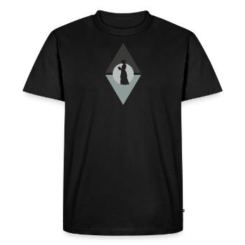 Bookworm Book Author - Men's Premium Organic T-Shirt - black - Front - Nico (187cm)