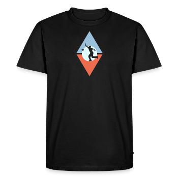 Règles du tournoi Cornhole - T-shirt Premium bio Homme - noir - Devant - Nico (187cm)