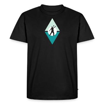 Règles Cornhole - T-shirt Premium bio Homme - noir - Devant - Nico (187cm)
