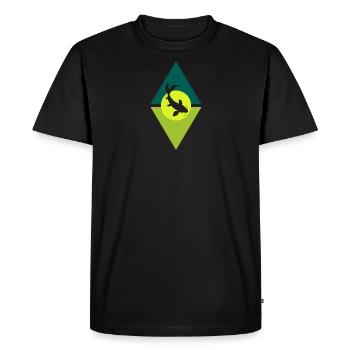 Tête de poisson Koi - T-shirt Premium bio Homme - noir - Devant - Nico (187cm)