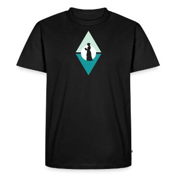 Reading Writing Book - Men's Premium Organic T-Shirt - black - Front - Nico (187cm)