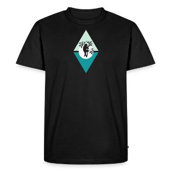 Sloth Fatigue Relax - Men's Premium Organic T-Shirt - black - Front - Nico (187cm)