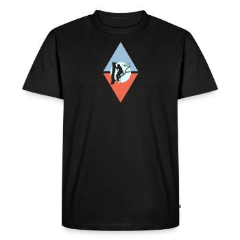 Accrobranche Crampons Escalade - T-shirt Premium bio Homme - noir - Devant - Nico (187cm)