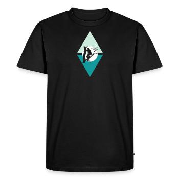 Crampons d’escalade Accrobranche - T-shirt Premium bio Homme - noir - Devant - Nico (187cm)