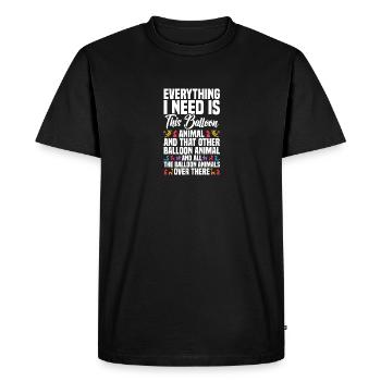 Balloon Animal Lover Balloon Twisting Kit Balloon - Men's Premium Organic T-Shirt - black - Front - Nico (187cm)
