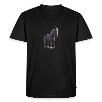 Cheval de dessin animé - T-shirt Premium bio Homme - noir - Devant - Nico (187cm)