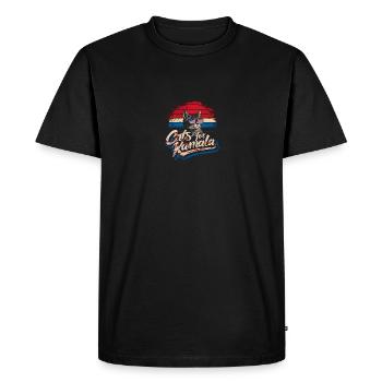 Chats Vintage pour Kamala Patriotic Design - T-shirt Premium bio Homme - noir - Devant - Nico (187cm)