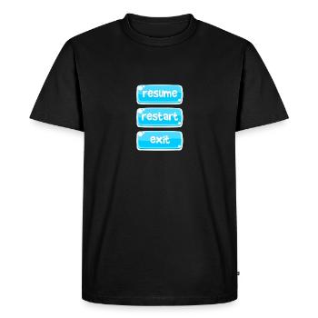 Menu du jeu - T-shirt Premium bio Homme - noir - Devant - Nico (187cm)