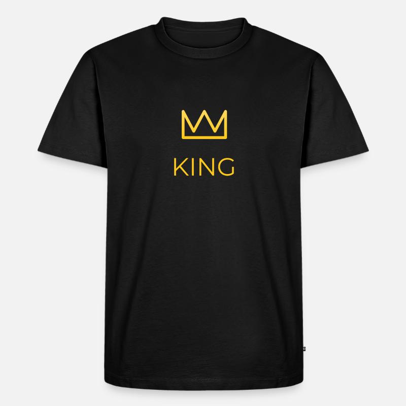 King - Männer Premium Bio T-Shirt - Schwarz