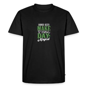 Corned Beefs Make St Patricks Day Magical - Men's Premium Organic T-Shirt - black - Front - Nico (187cm)