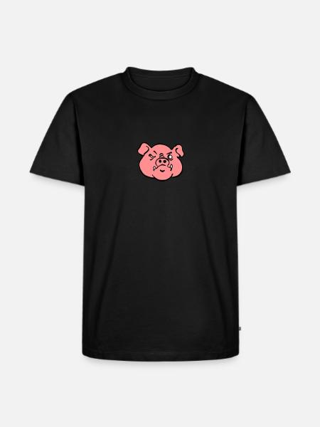 Horror sau - Männer Premium Bio T-Shirt - Schwarz