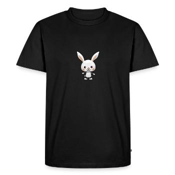 lapin - T-shirt Premium bio Homme - noir - Devant - Nico (187cm)