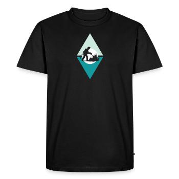 Fire brigade emergency call blue light - Men's Premium Organic T-Shirt - black - Front - Nico (187cm)
