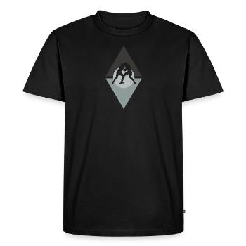 Lutteur - T-shirt Premium bio Homme - noir - Devant - Nico (187cm)