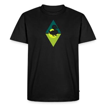 Duck ducklings waddling - Men's Premium Organic T-Shirt - black - Front - Nico (187cm)