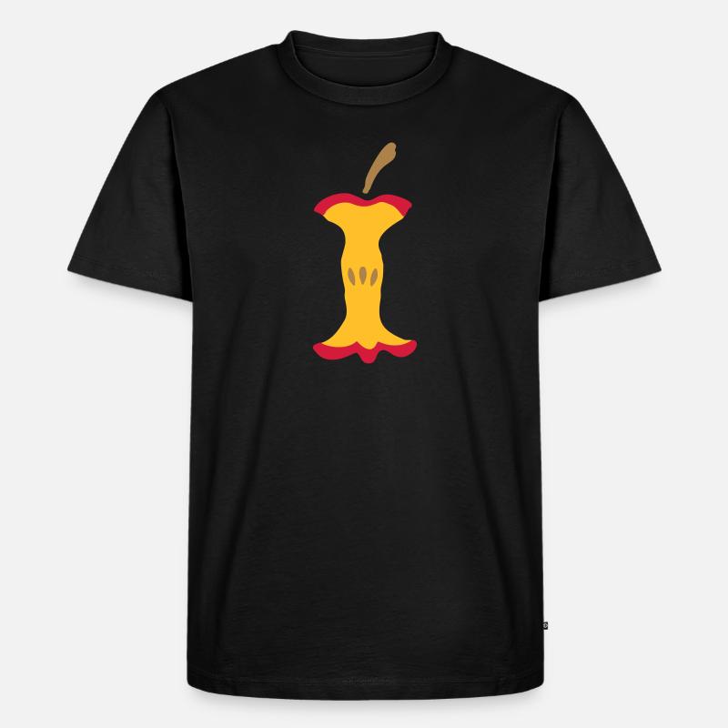 Apfel - Apfelgriebsch - Männer Premium Bio T-Shirt - Schwarz