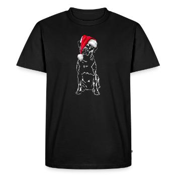 Santa LABRADOR Chiens de Noël Labbi Wilsigns - T-shirt Premium bio Homme - noir - Devant - Nico (187cm)