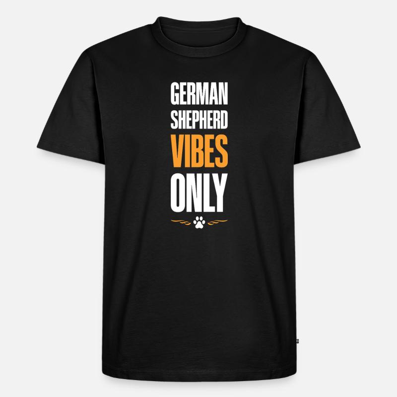 Deutscher Schäferhund Vibes - Männer Premium Bio T-Shirt - Schwarz
