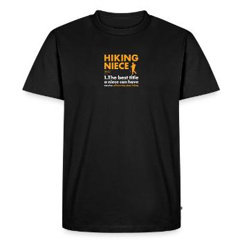 Randonneur Nièce Définition Randonnée - T-shirt Premium bio Homme - noir - Devant - Nico (187cm)