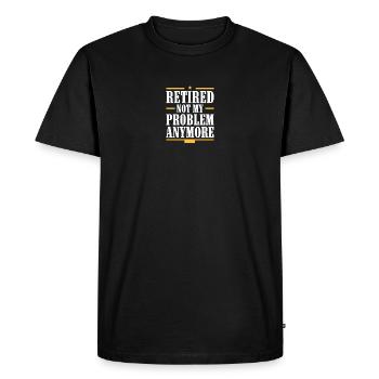 Retired product Not My Problem Funny Tees Grandpa - Men's Premium Organic T-Shirt - black - Front - Nico (187cm)