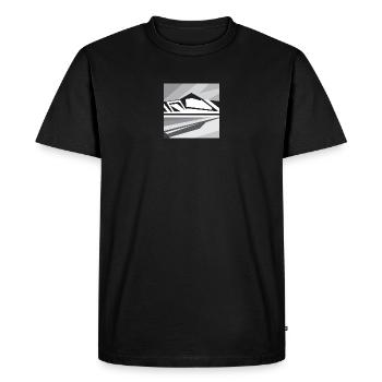 Geometric Mountains - Men's Premium Organic T-Shirt - black - Front - Nico (187cm)