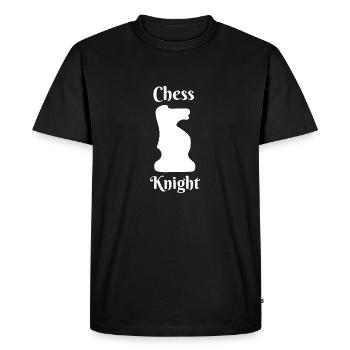 Chess game knight piece - Men's Premium Organic T-Shirt - black - Front - Nico (187cm)
