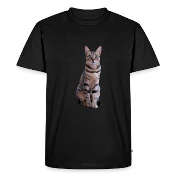 Cat Kitten Tiger Cat Cat Shirt Gift - Men's Premium Organic T-Shirt - black - Front - Nico (187cm)