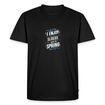I Enjoy Sliders Most In Spring Season Fun - Men's Premium Organic T-Shirt - black - Front - Nico (187cm)