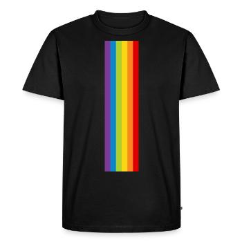 Drapeau de la fierté LGBT CSD Drapeau arc-en-ciel Mois de la fierté - T-shirt Premium bio Homme - noir - Devant - Nico (187cm)