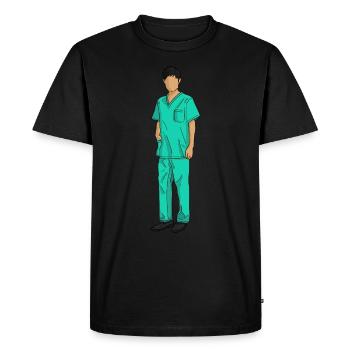 Nurse Nurse - Men's Premium Organic T-Shirt - black - Front - Nico (187cm)