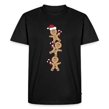 Biscuits de Noël - T-shirt Premium bio Homme - noir - Devant - Nico (187cm)