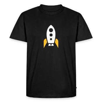 Vaisseau spatial - T-shirt Premium bio Homme - noir - Devant - Nico (187cm)