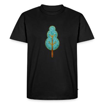 arbre - T-shirt Premium bio Homme - noir - Devant - Nico (187cm)