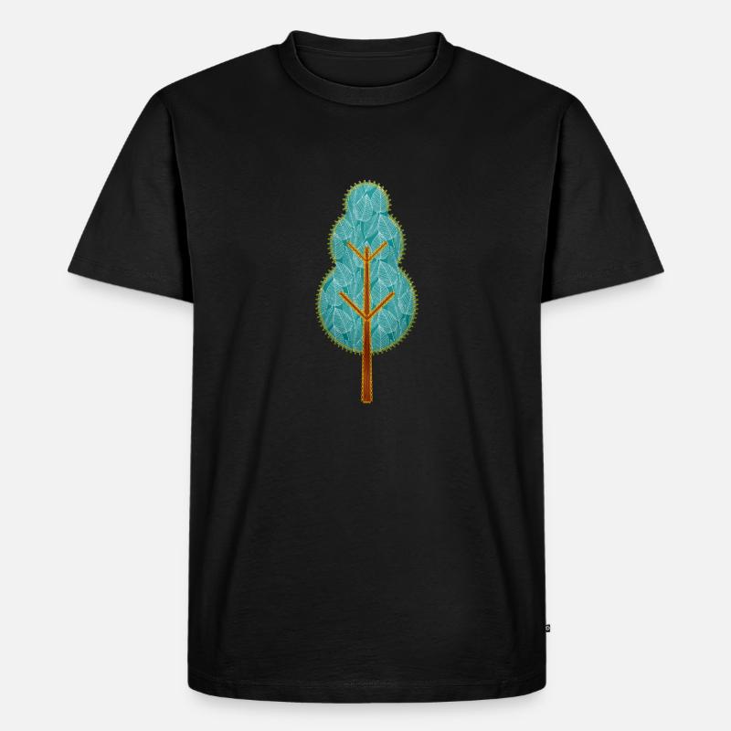 Baum - Männer Premium Bio T-Shirt - Schwarz