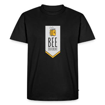 bee different saying quote - Men's Premium Organic T-Shirt - black - Front - Nico (187cm)